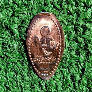 Mickey Mouse Disney California & Disneyland Elongated Pressed Penny Coin EUC